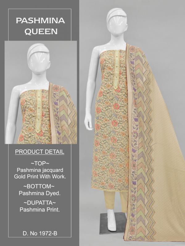 Bipson Pashmina Queen 1972 Designer Dress Material Collection